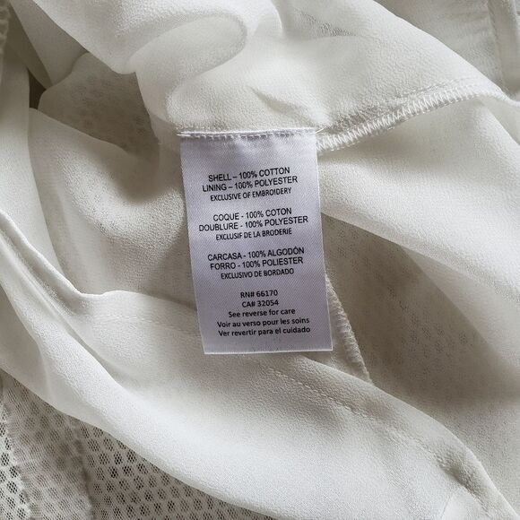 Not So Serious by Pallavi Mohan Deep V-Neck Mini Dress Sleeveless White Small - Picture 14 of 15